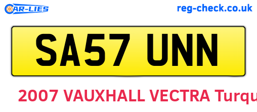 SA57UNN are the vehicle registration plates.
