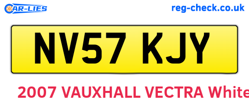 NV57KJY are the vehicle registration plates.