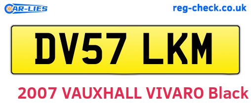 DV57LKM are the vehicle registration plates.