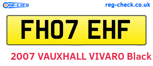 FH07EHF are the vehicle registration plates.