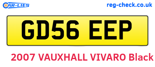 GD56EEP are the vehicle registration plates.