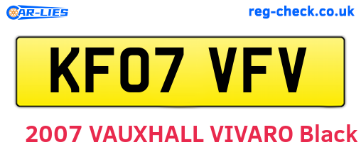 KF07VFV are the vehicle registration plates.