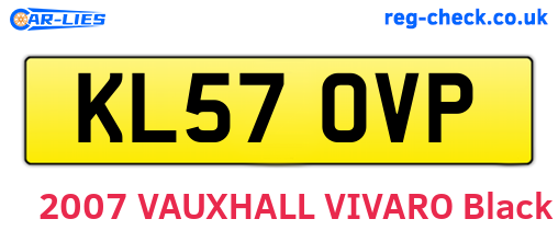 KL57OVP are the vehicle registration plates.