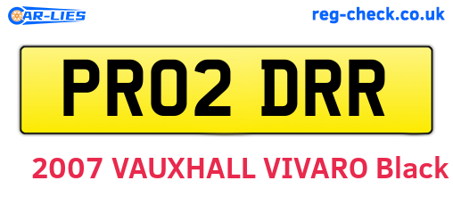 PR02DRR are the vehicle registration plates.