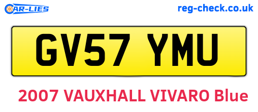 GV57YMU are the vehicle registration plates.