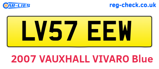 LV57EEW are the vehicle registration plates.