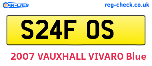 S24FOS are the vehicle registration plates.