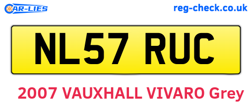 NL57RUC are the vehicle registration plates.