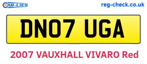 DN07UGA are the vehicle registration plates.