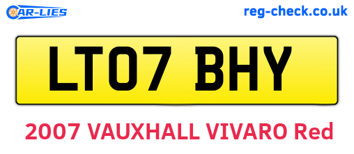 LT07BHY are the vehicle registration plates.