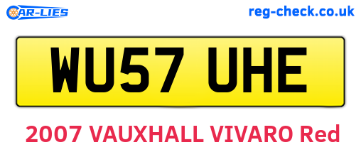 WU57UHE are the vehicle registration plates.