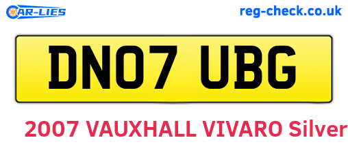 DN07UBG are the vehicle registration plates.