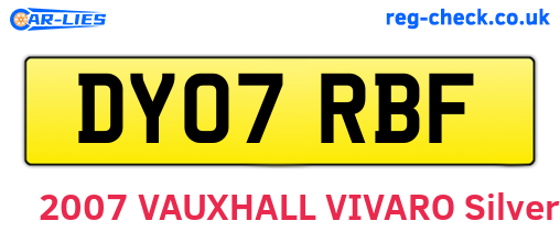 DY07RBF are the vehicle registration plates.
