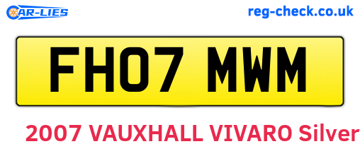 FH07MWM are the vehicle registration plates.