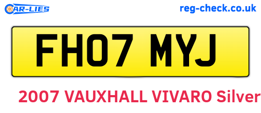 FH07MYJ are the vehicle registration plates.