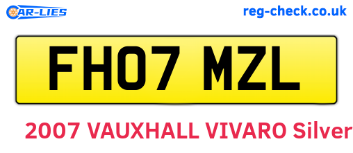 FH07MZL are the vehicle registration plates.