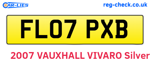FL07PXB are the vehicle registration plates.
