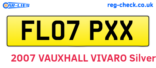 FL07PXX are the vehicle registration plates.