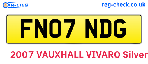 FN07NDG are the vehicle registration plates.