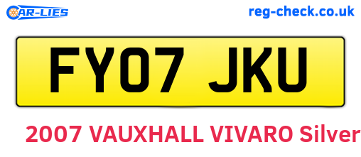 FY07JKU are the vehicle registration plates.