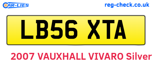 LB56XTA are the vehicle registration plates.