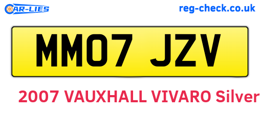 MM07JZV are the vehicle registration plates.