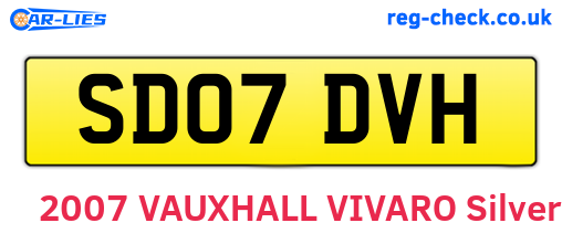 SD07DVH are the vehicle registration plates.