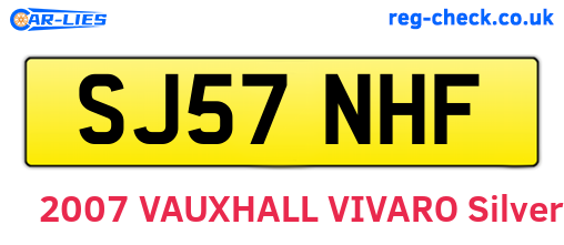 SJ57NHF are the vehicle registration plates.
