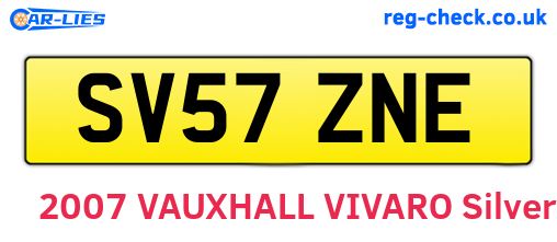 SV57ZNE are the vehicle registration plates.