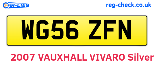 WG56ZFN are the vehicle registration plates.