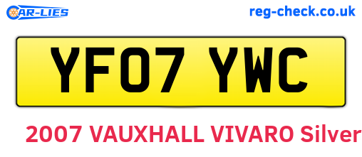 YF07YWC are the vehicle registration plates.