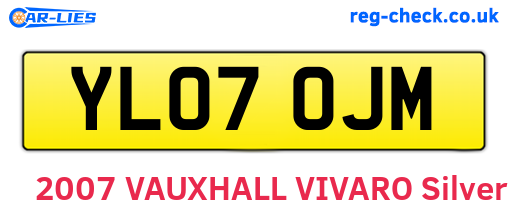 YL07OJM are the vehicle registration plates.