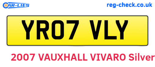 YR07VLY are the vehicle registration plates.