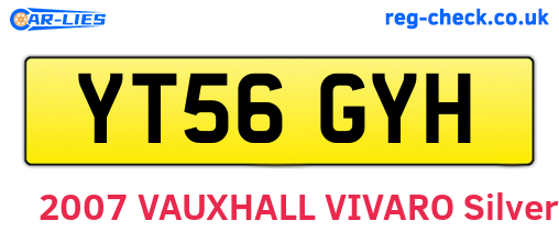 YT56GYH are the vehicle registration plates.