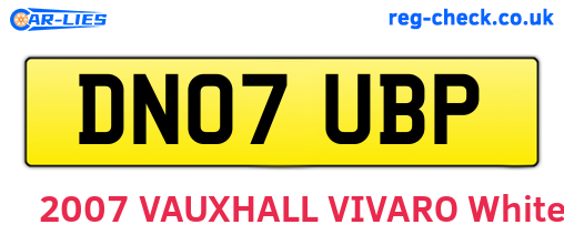 DN07UBP are the vehicle registration plates.