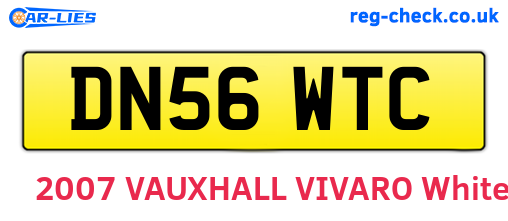DN56WTC are the vehicle registration plates.