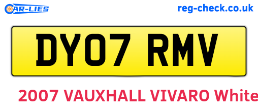 DY07RMV are the vehicle registration plates.