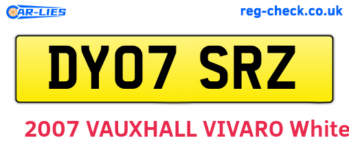 DY07SRZ are the vehicle registration plates.