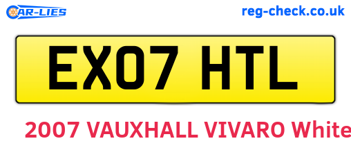 EX07HTL are the vehicle registration plates.