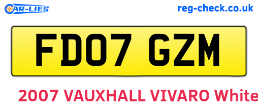 FD07GZM are the vehicle registration plates.