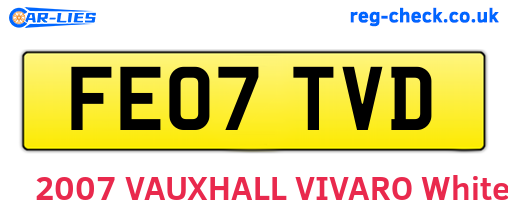 FE07TVD are the vehicle registration plates.
