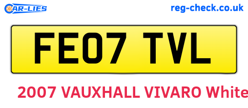 FE07TVL are the vehicle registration plates.