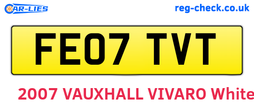 FE07TVT are the vehicle registration plates.