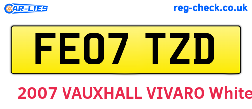 FE07TZD are the vehicle registration plates.