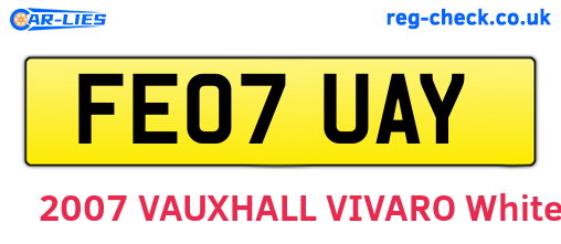 FE07UAY are the vehicle registration plates.