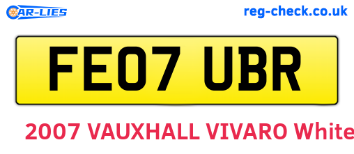 FE07UBR are the vehicle registration plates.