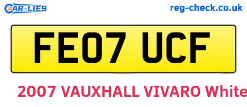 FE07UCF are the vehicle registration plates.