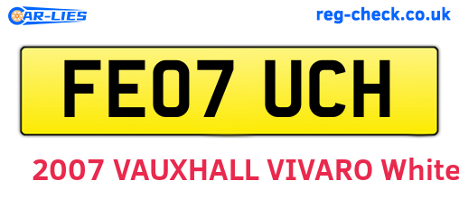 FE07UCH are the vehicle registration plates.