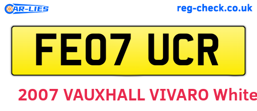 FE07UCR are the vehicle registration plates.