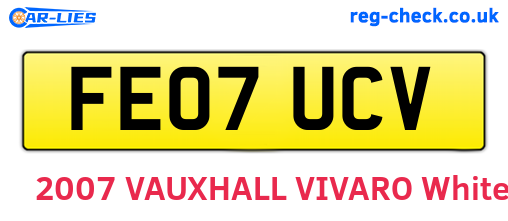 FE07UCV are the vehicle registration plates.